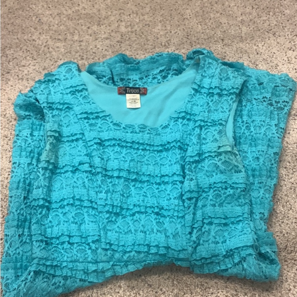 Blue/Green Lace Dress (Medium)